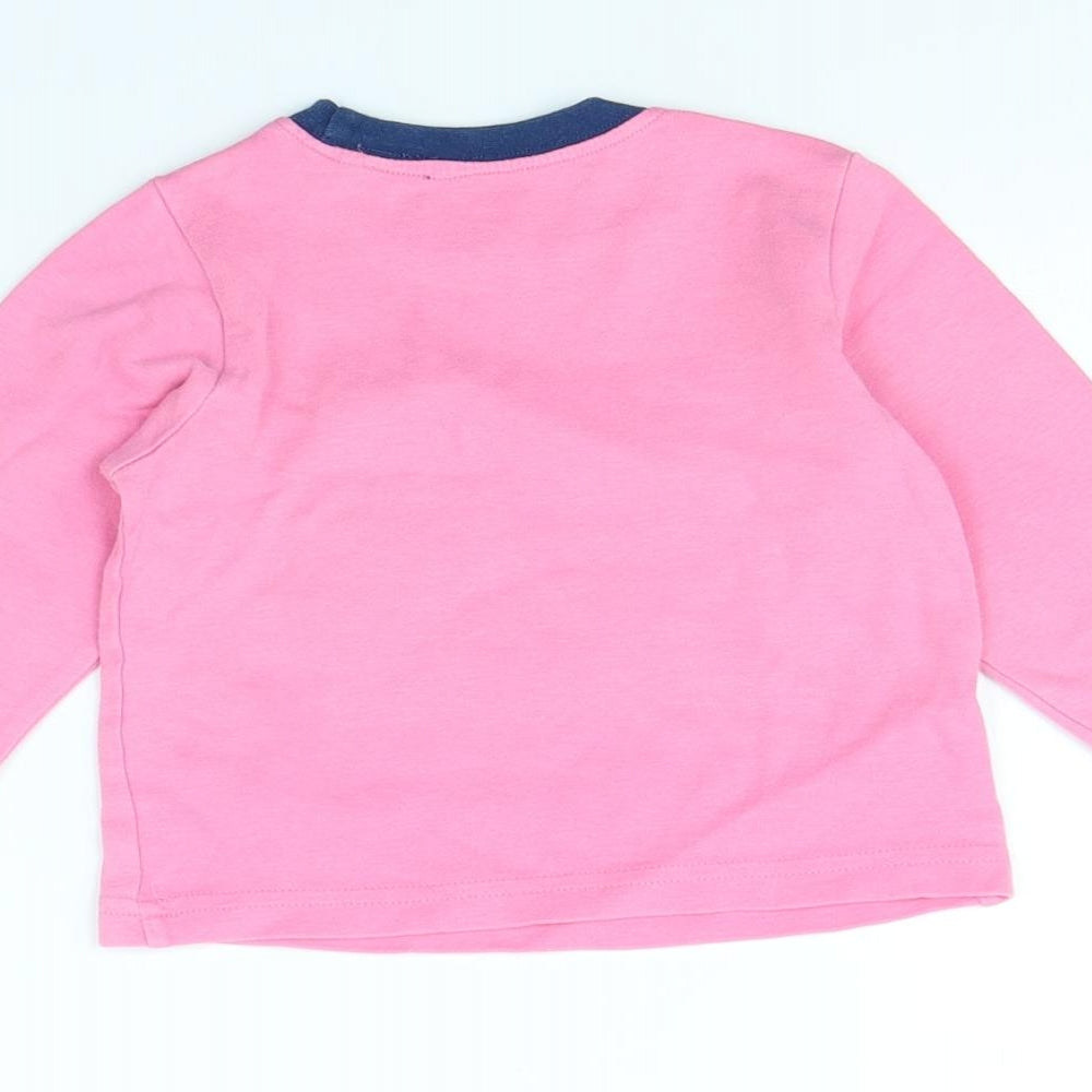 Nutmeg Girls Pink Basic T-Shirt Size 9-12 Months - Owl