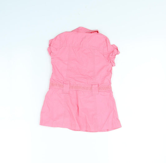 Early days Girls Pink Pinafore/Dungaree Dress Size 6-9 Months