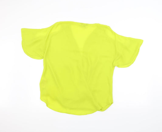 New Look Womens Green Basic Blouse Size 12