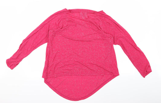 Preworn Womens Pink Paisley Basic T-Shirt Size 12