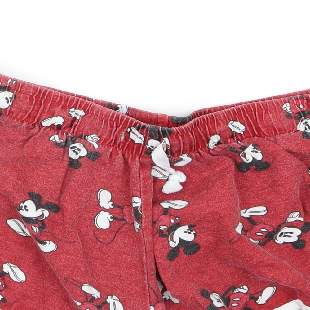 Disney Womens Red Animal Print Hot Pants Shorts Size S