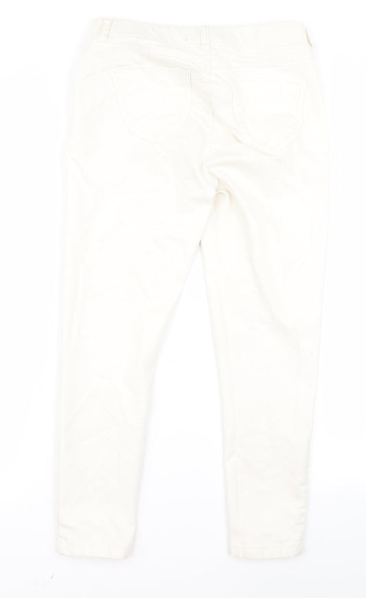 Dorothy Perkins Womens White Trousers Size 8 L21 in