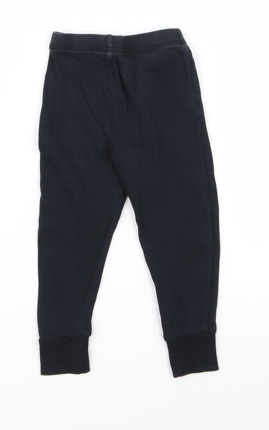 George Boys Black Jogger Trousers Size 2 Years