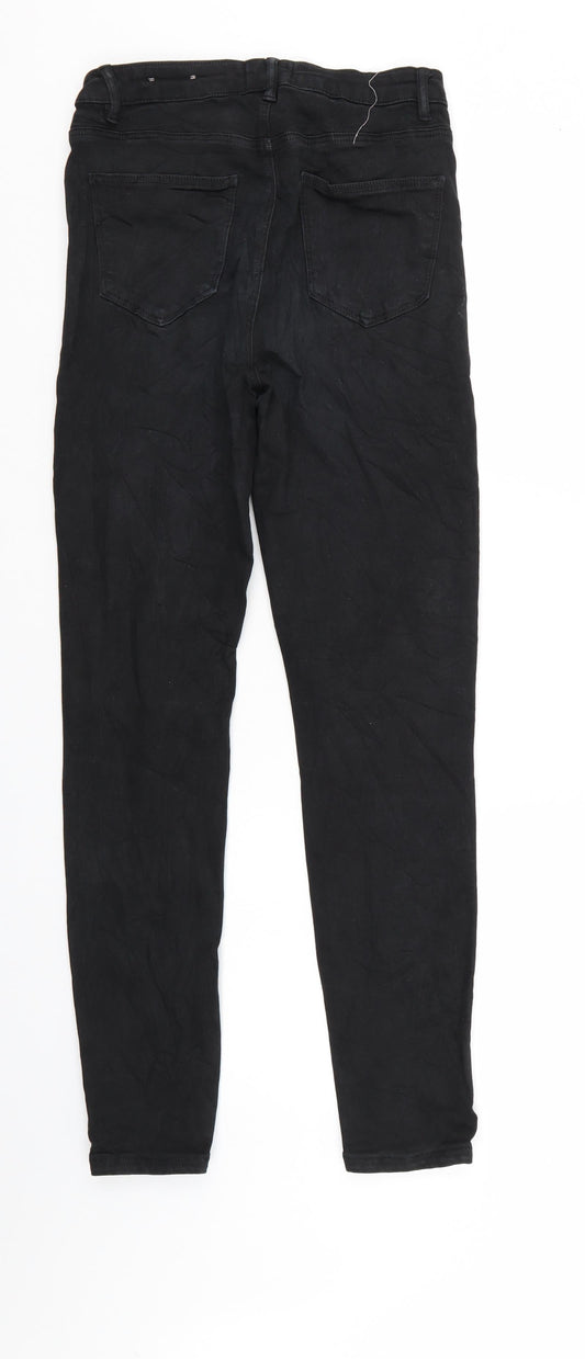 Smart Womens Black Denim Skinny Jeans Size 10 L29 in