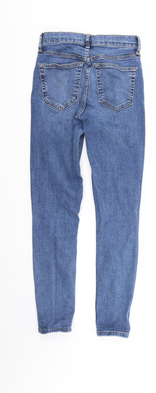 Preworn Mens Blue Denim Straight Jeans Size 26 L30 in