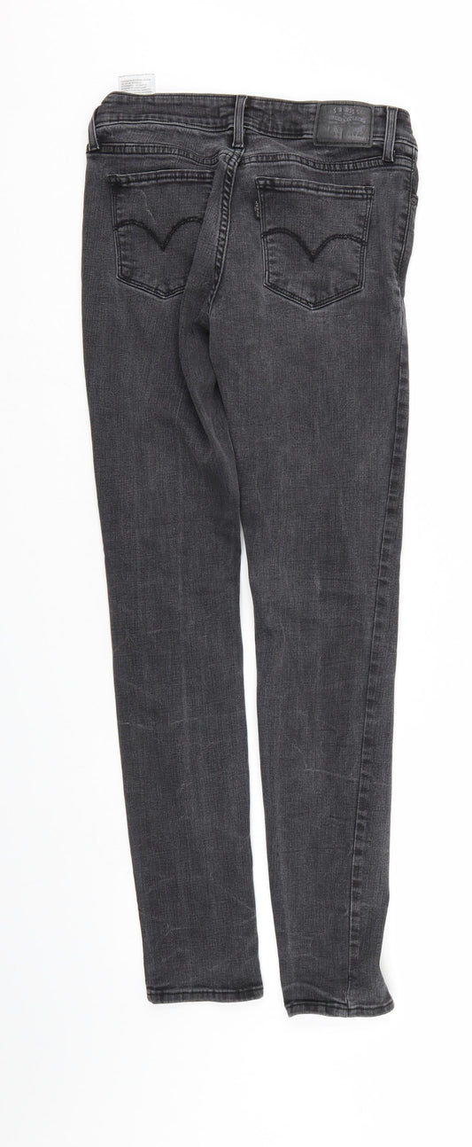 711 Mens Black Denim Skinny Jeans Size 28 L31 in