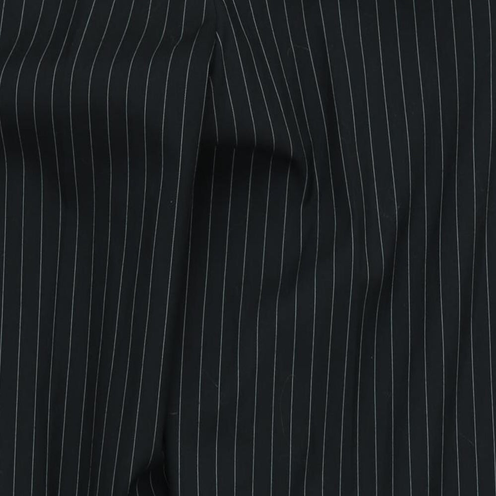 Preworn Mens Black Striped Capri Trousers Size 38 in L26 in