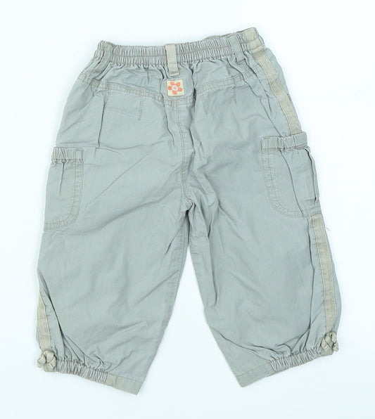 /mothercare Baby Grey Cargo Trousers Size 9-12 Months