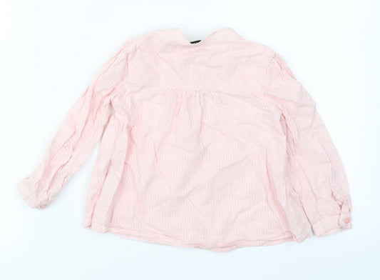 George Girls Pink Striped Basic T-Shirt Size 2-3 Years