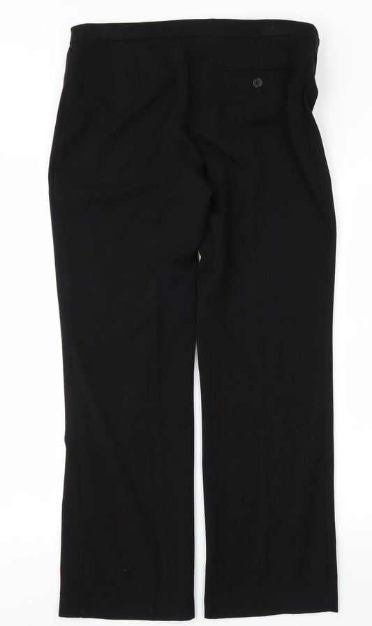 Marks and Spencer Womens Black Trousers Size 12 L28 in