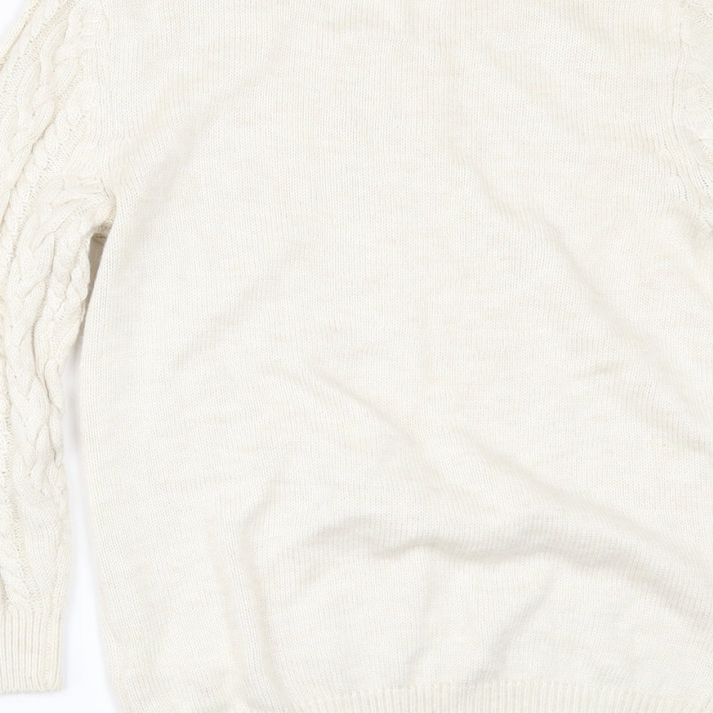 Brand and care label for H&M women’s ivory jumper, size XS