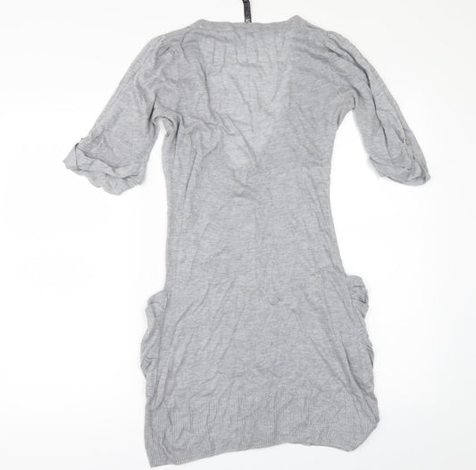 BAY Womens Grey Cardigan Jumper Size 6