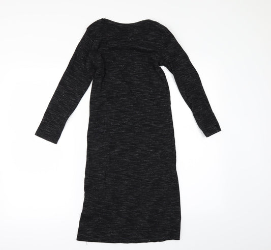 H&M Womens Black T-Shirt Dress Size S