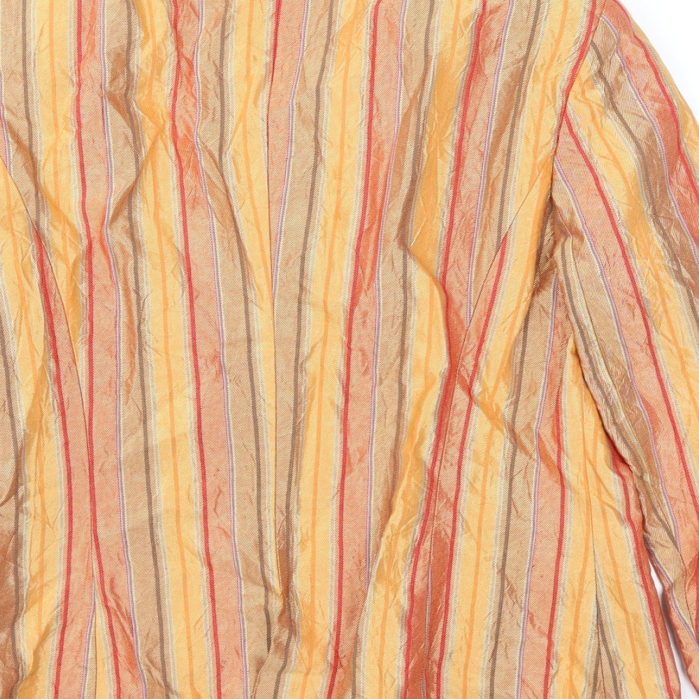 Brand and care label for Fisser women’s multicoloured jacket blazer, size UK 12