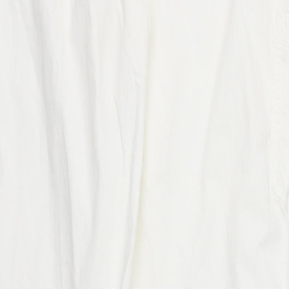 m&s Womens White Trousers Size L L31 in
