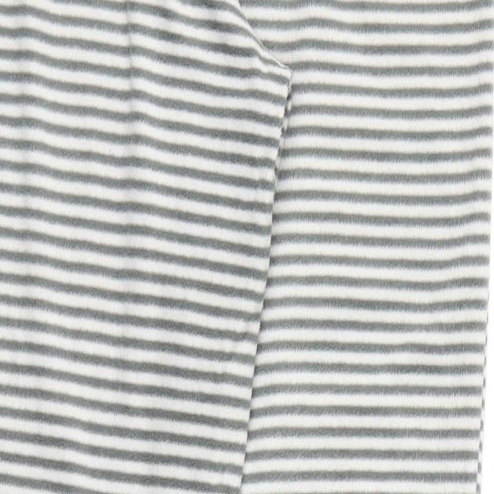 Preworn Womens Grey Striped Trousers Size 34 L28 in - Stretch waistband