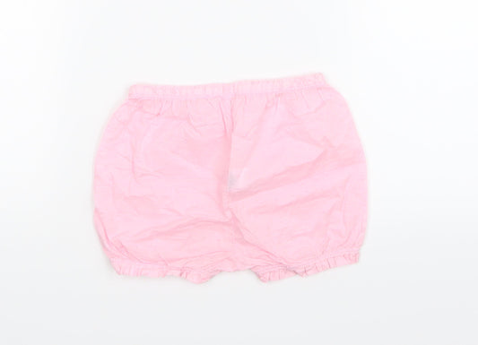 BHS Girls Pink Cropped Trousers Size 9-12 Months