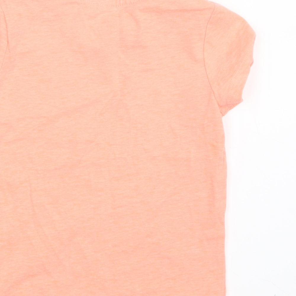 Brand and care label for Mothercare boys’ orange basic t-shirt, size 2-3, years - neon
