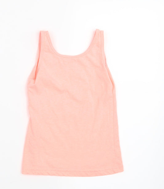 Primark Girls Orange Basic Tank Size 5-6 Years