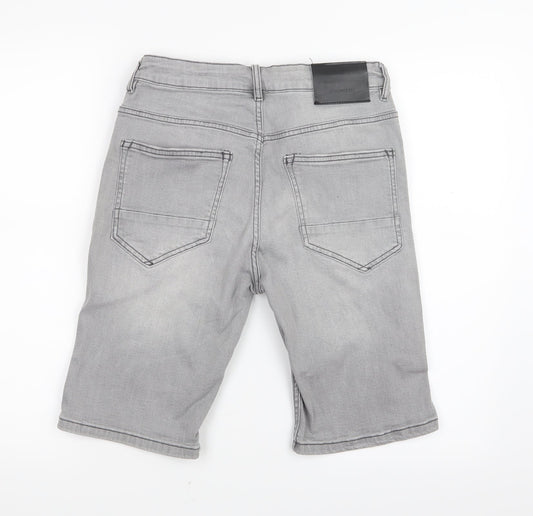 Denim Co. Mens Grey Denim Bermuda Shorts Size 29 in