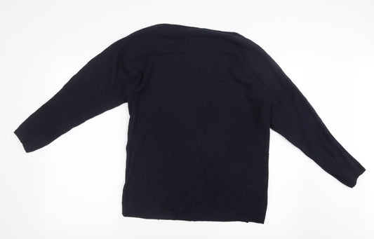 Dorothy Perkins Womens Blue Knit Pullover Jumper Size 14