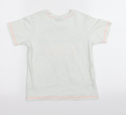NEXT Girls White Basic T-Shirt Size 6 Years