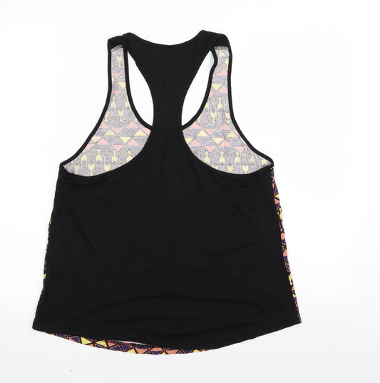 Crivit Womens Black Geometric Basic Tank Size 14