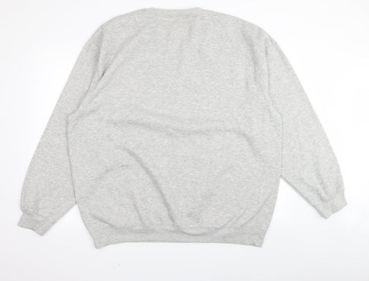 ZANTOS Mens Grey Pullover Jumper Size 2XL