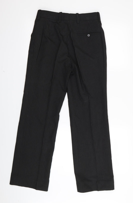 john tailor Mens Black Striped Trousers Size 26 in L29 in