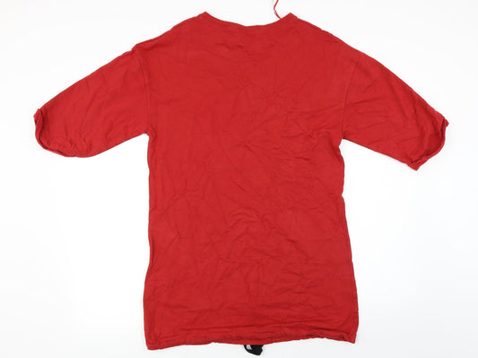 Zara Womens Red Basic T-Shirt Size S