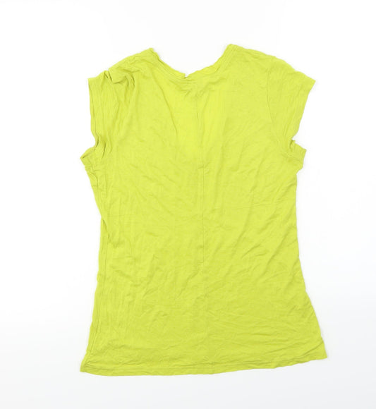 Miss Selfridge Womens Yellow Basic T-Shirt Size 10