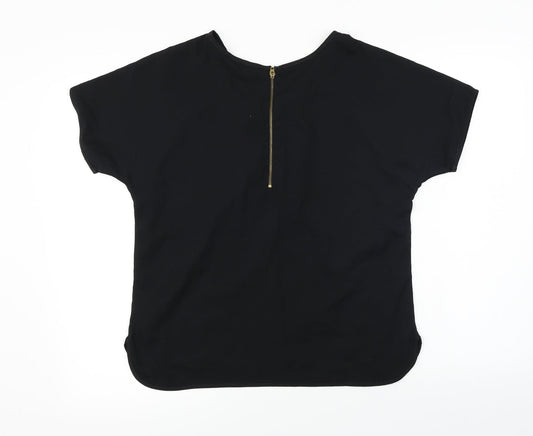 Papaya Womens Black Basic Blouse Size 12