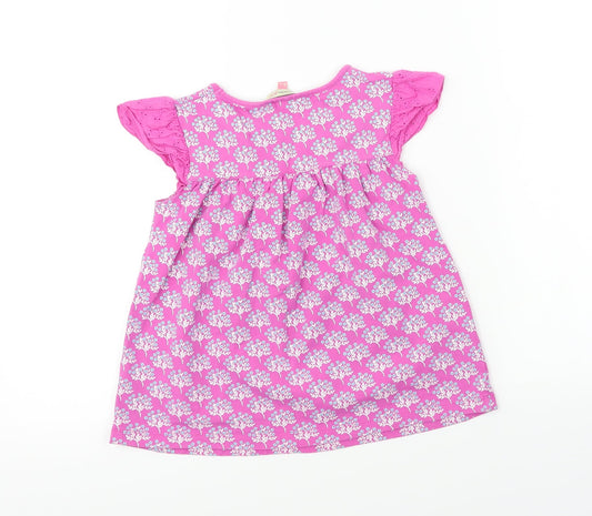 John Lewis Girls Pink Floral Basic Blouse Size 6 Years