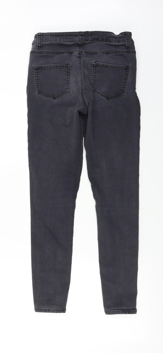 denim co Womens Grey Straight Jeans Size 12 L25 in