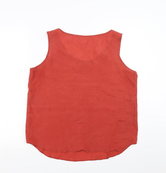 Preworn Womens Red Basic Blouse Size 16 - rust coloured