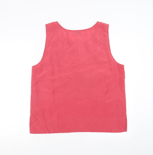 Cocoon Womens Pink Basic Blouse Size L