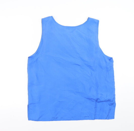 Cocoon Womens Blue Basic Blouse Size L