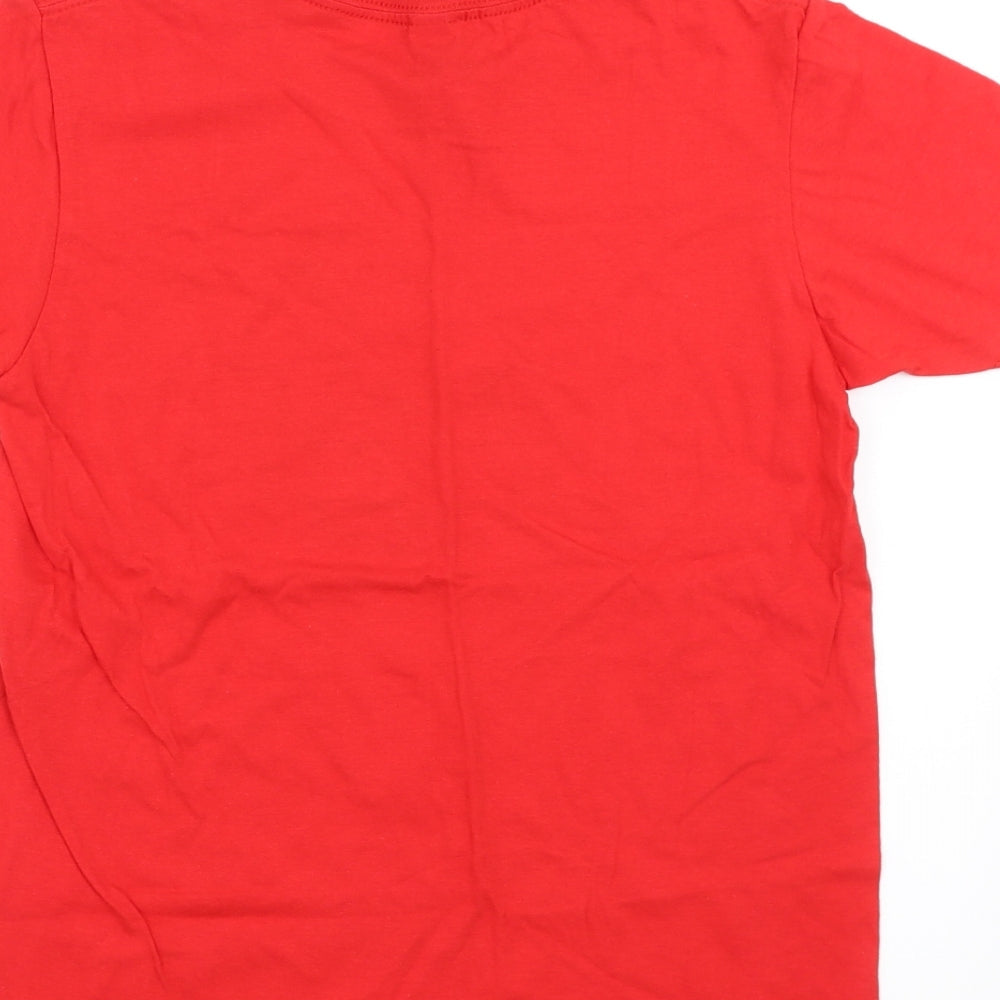 Gildan Boys Red Basic T-Shirt Size L - inspired heroes