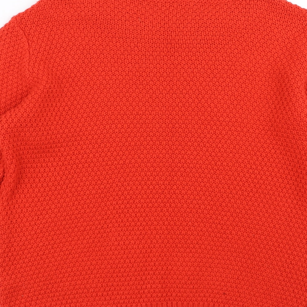 Brand and care label for George men’s red jumper