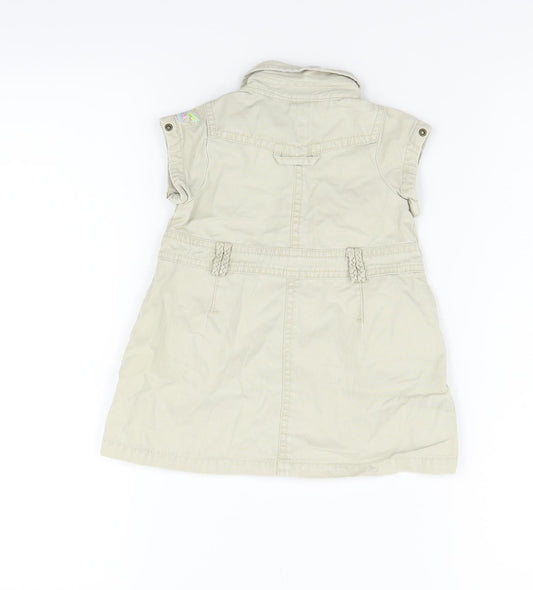 H&M Girls Beige Jacket Size 6-9 Months - BUTTERFLY