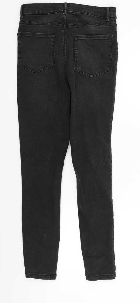 deniem & co Womens Black Straight Jeans Size 12 L26 in