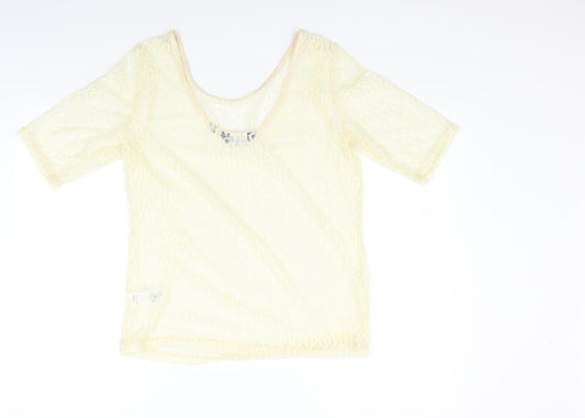 Dorothy Perkins Womens Yellow Basic Blouse Size 16