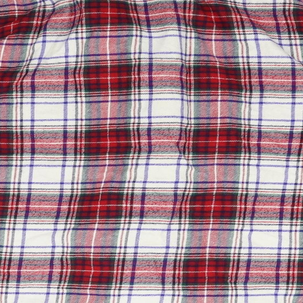 Marks and Spencer Womens Red Check Basic Button-Up Size 12