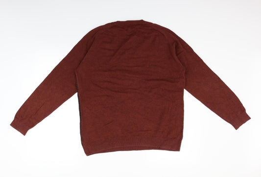 NEXT Womens Red Houndstooth Pullover Jumper Size L