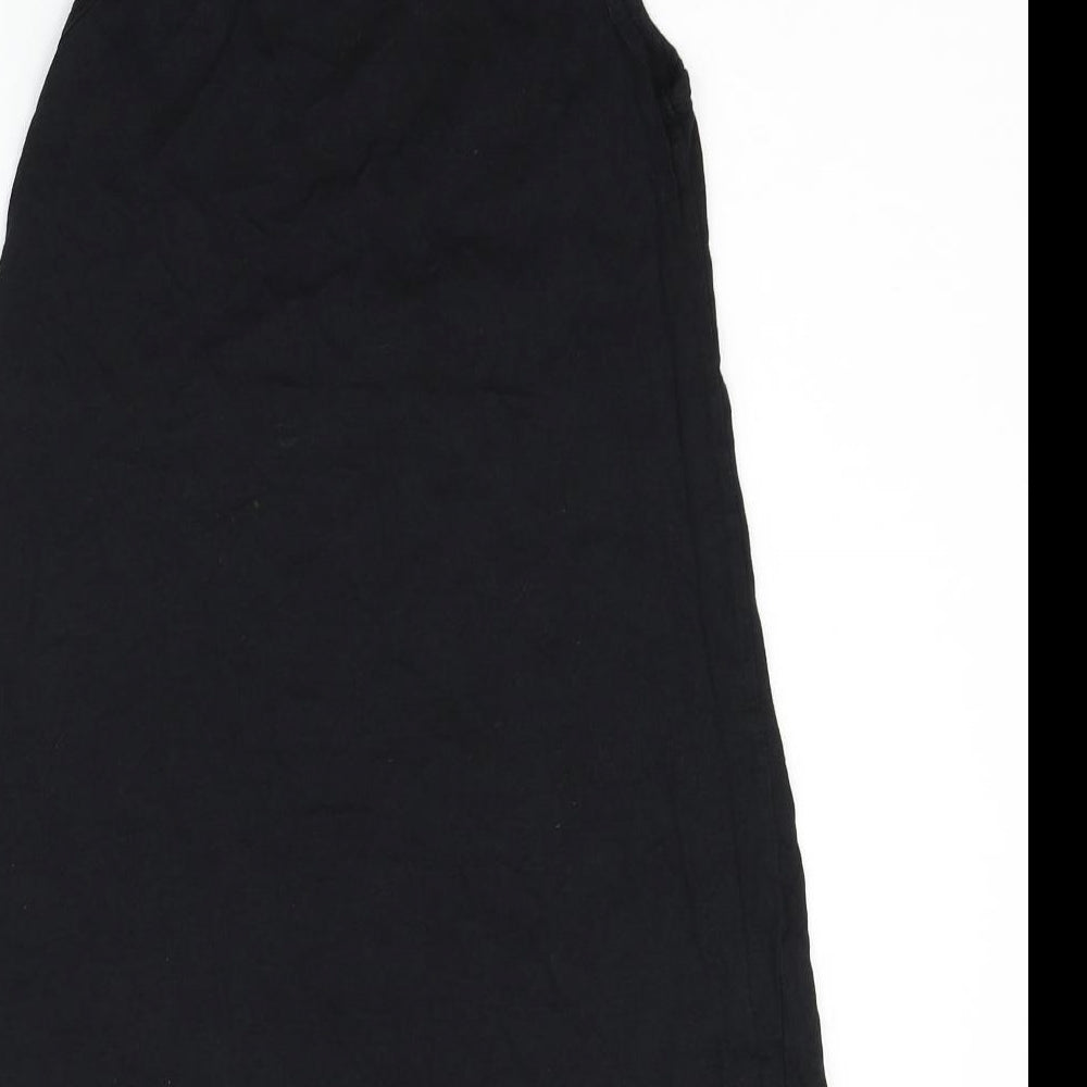deniem & co Womens Black Floral Fit & Flare Size 8