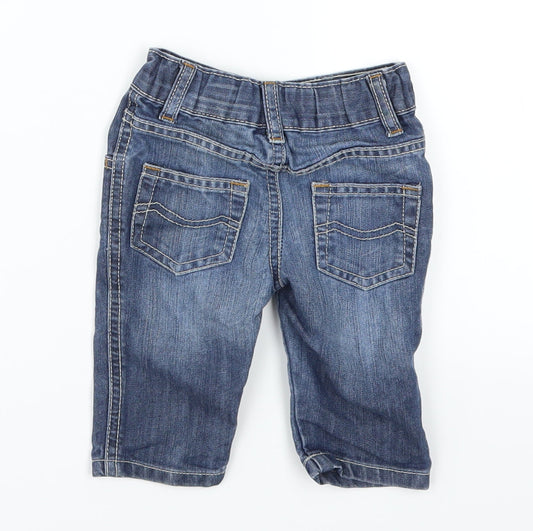 Matalan Baby Blue Denim Cargo Jeans Size 3-6 Months