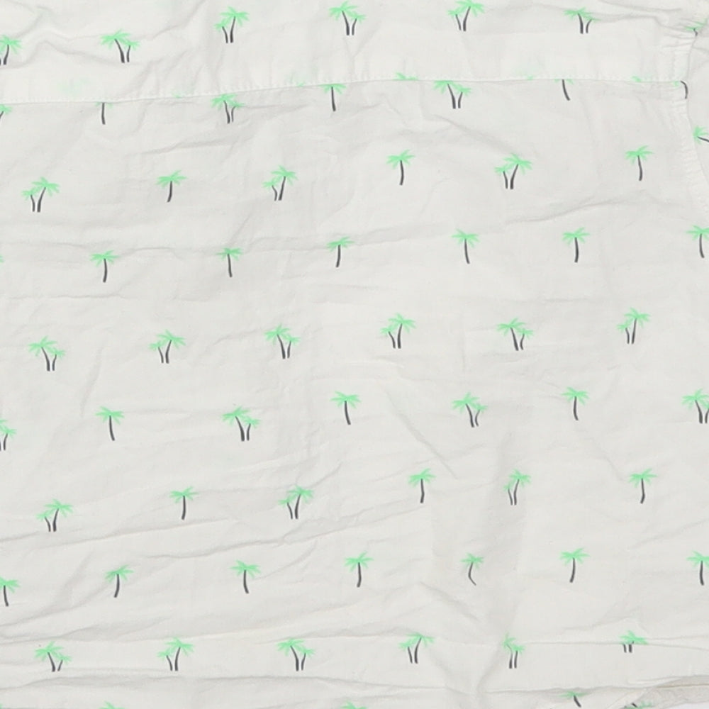 Matalan Boys White Basic Button-Up Size 3-4 Years - Palm Trees