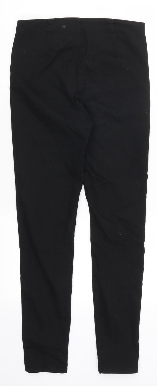 H&M Womens Black Denim Skinny Jeans Size 8 L28 in