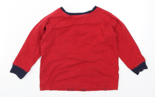 Matalan Boys Red Basic T-Shirt Size 2-3 Years - Santa Claus