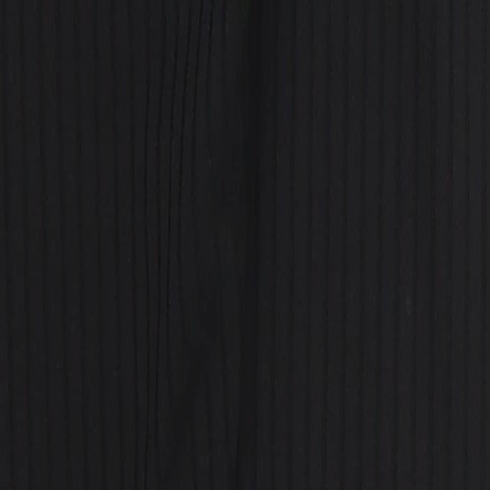 Brand and care label for PRETTYLITTLETHING women’s black carrot leggings, size UK 23, in, 28-inch leg